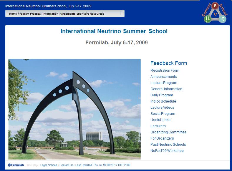 July6-17,2009,International Neutrino Summer School